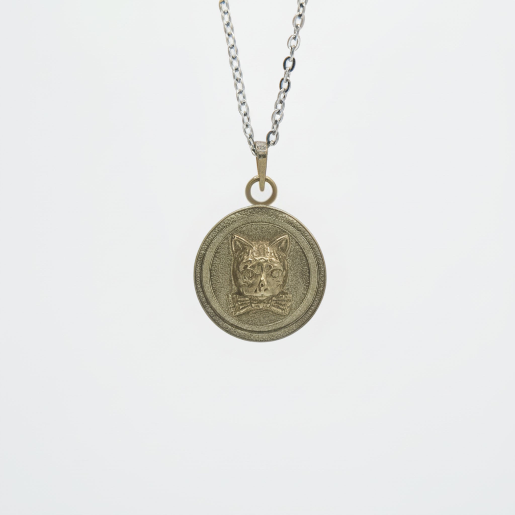 Halskette Münze - Katze
