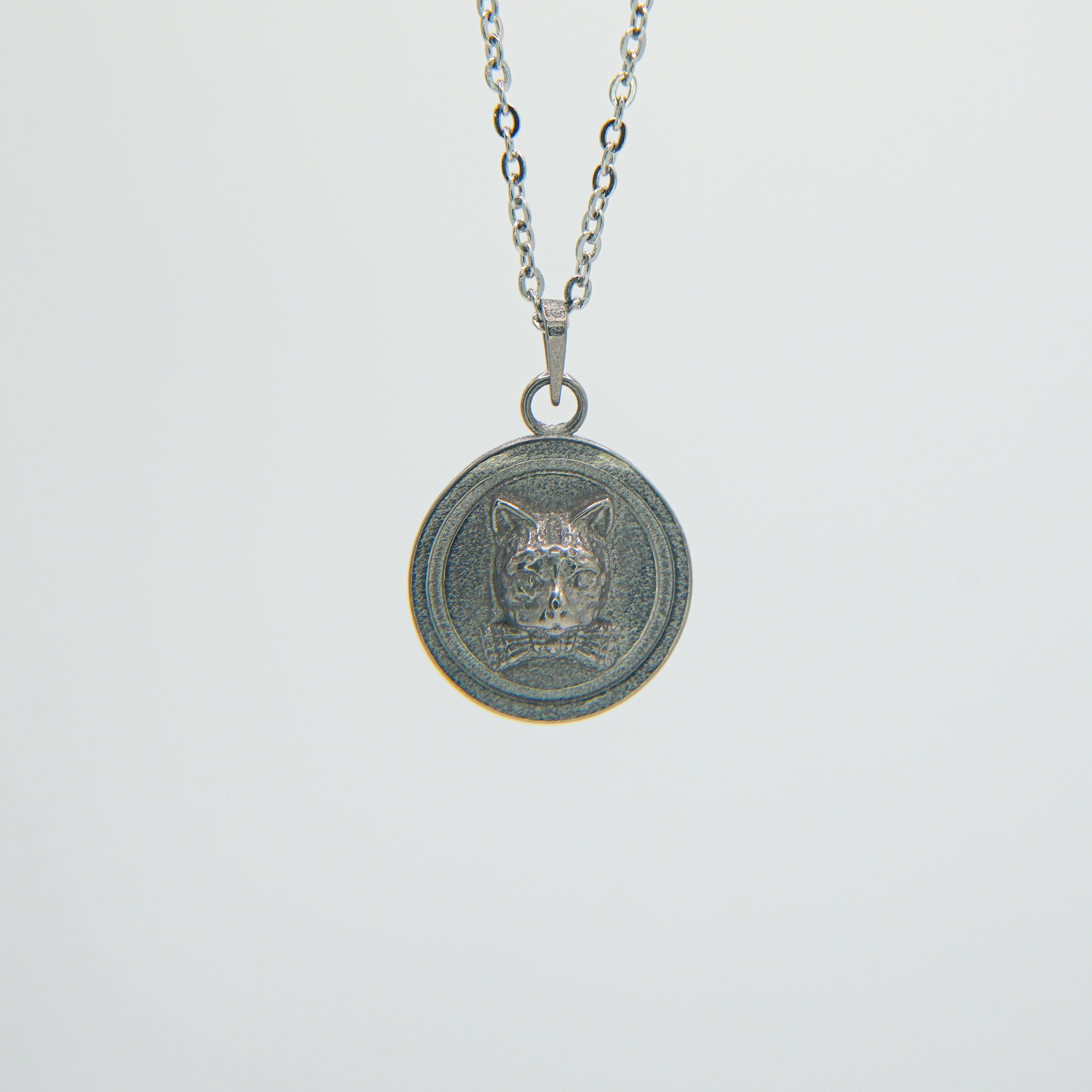 Halskette Münze - Katze